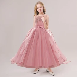 Vestido Rosa Tule e Cetim